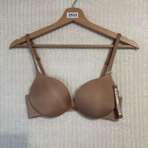 Skims Ultimate Push Up Plunge Bra in Clay Size 32C NWT $60